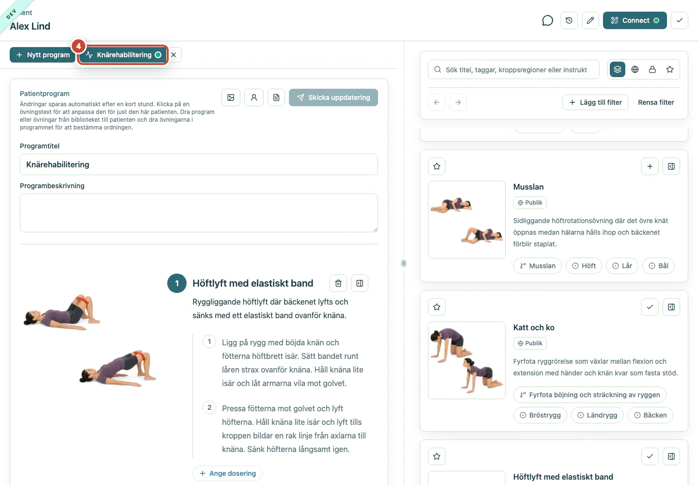 Programfliken som visar att patienten har den senaste versionen.